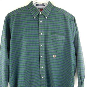 VTG Tommy Hilfiger Purple & Green Plaid L.S. Shirt